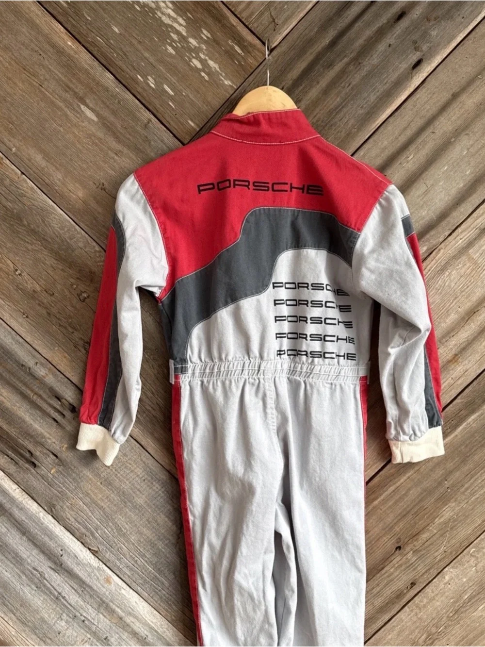 Porsche Design Kids One-Piece Bodysuit in Red, Gray, White